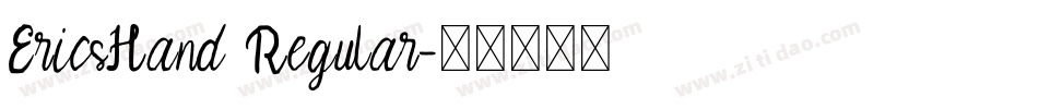 EricsHand Regular字体转换